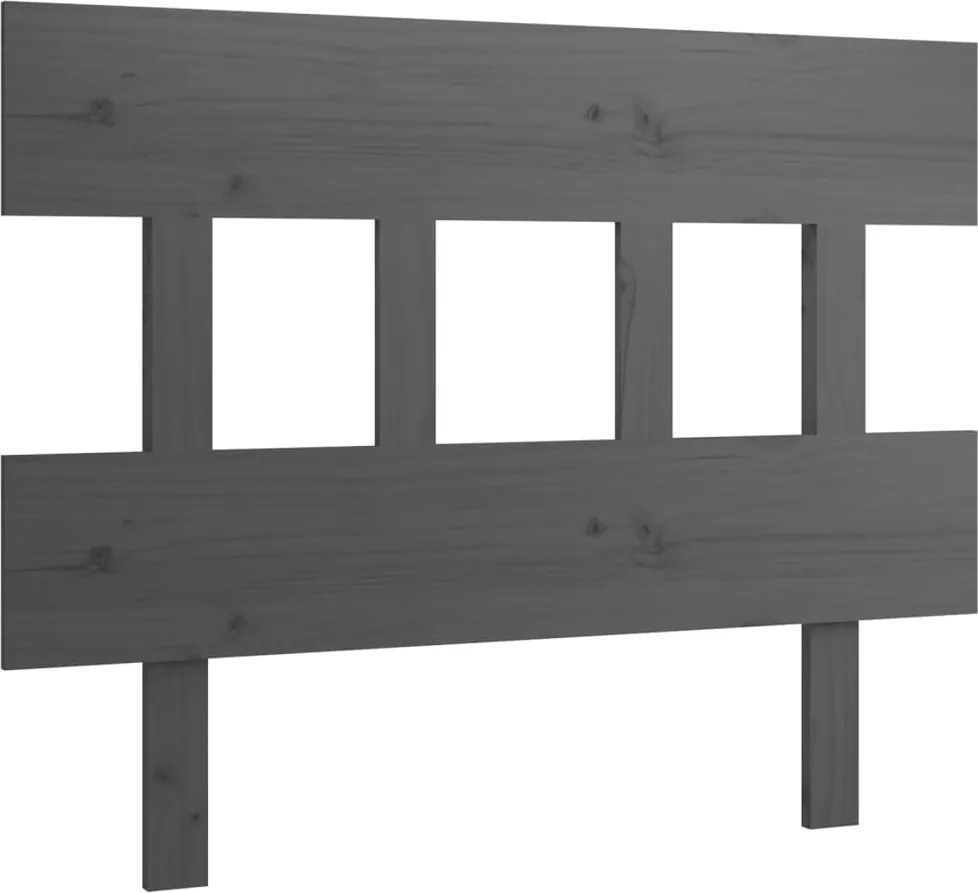 vidaXL Tăblie de pat, gri, 103,5x3x81 cm, lemn masiv de pin