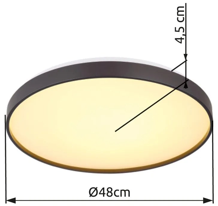 Plafoniera LED design circular ECLYPSE