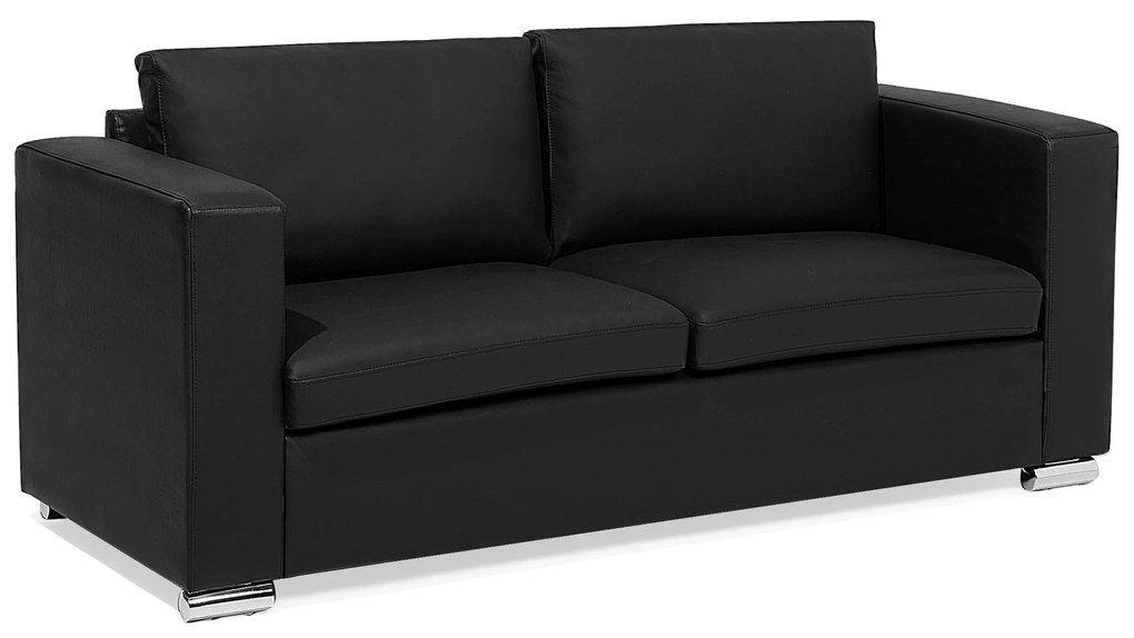 Canapea 3 locuri HEINOLA (piele) (negru). Promo -56%. 1019378