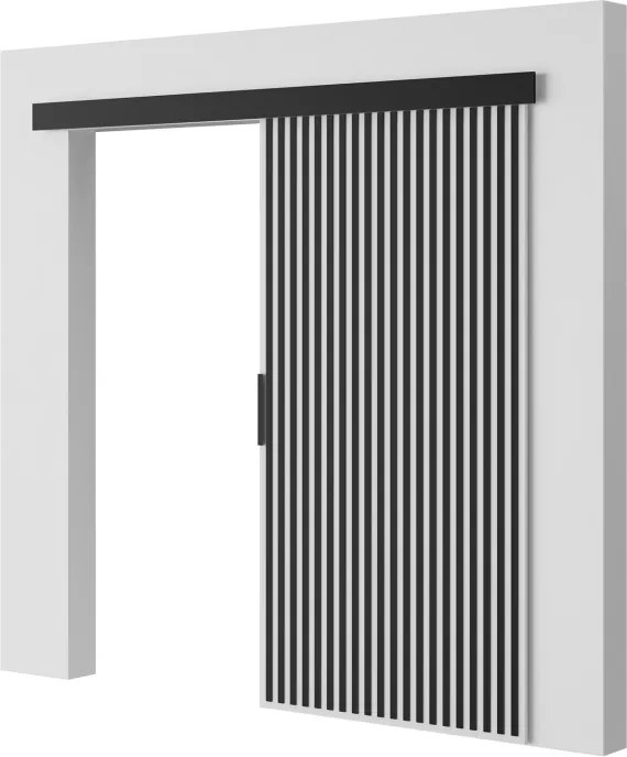Ușă glisantă Perion – 106x1.6x205 cm – Alb / Negru