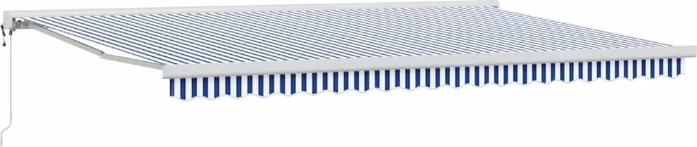 vidaXL Copertină Albastru și Alb 500 x 300 x 165 cm