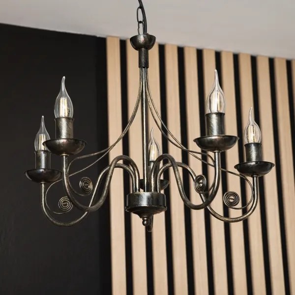 Lustră pe lanț DONATO 5xE14/40W/230V