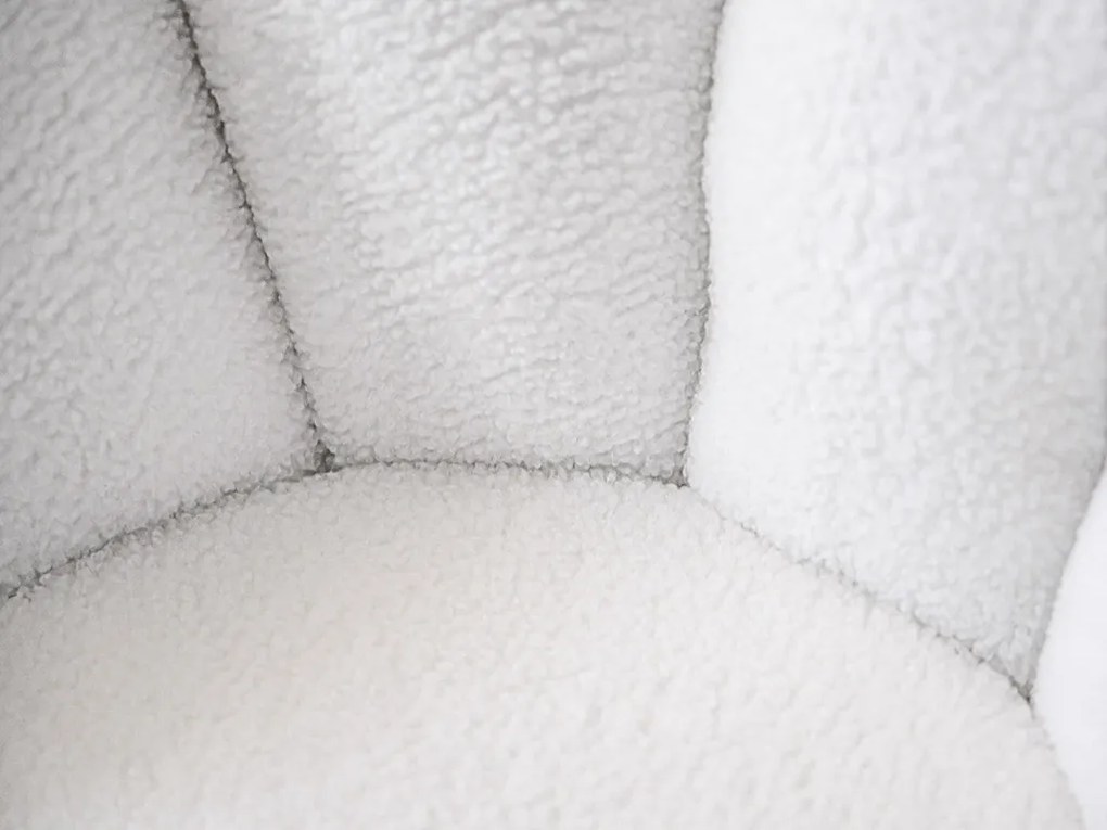 Fotoliu design rotativ BLOOM cu taburet, alba