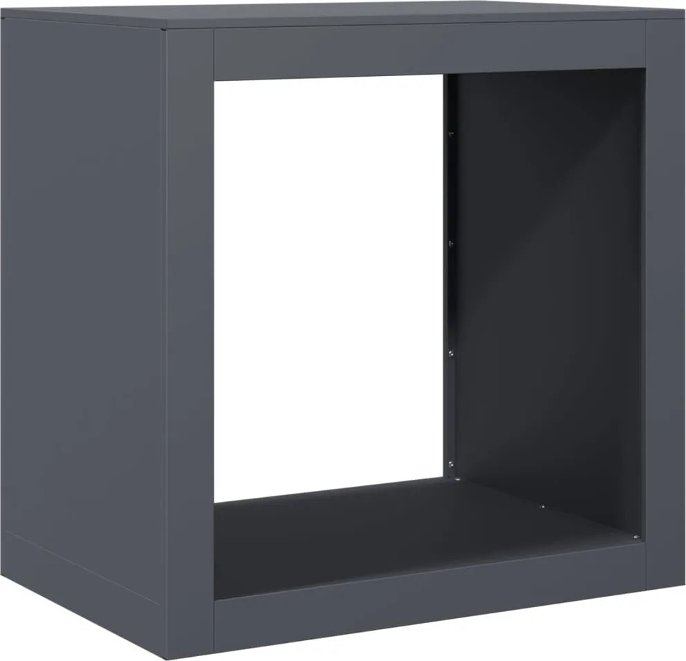 vidaXL Rastel pentru lemne de foc, antracit, 60x40x60 cm, oțel