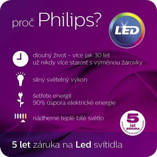 Aplică cu LED Philips 17297/30/16 pentru exteriorcu senzor Yarrow 21 cm, negru