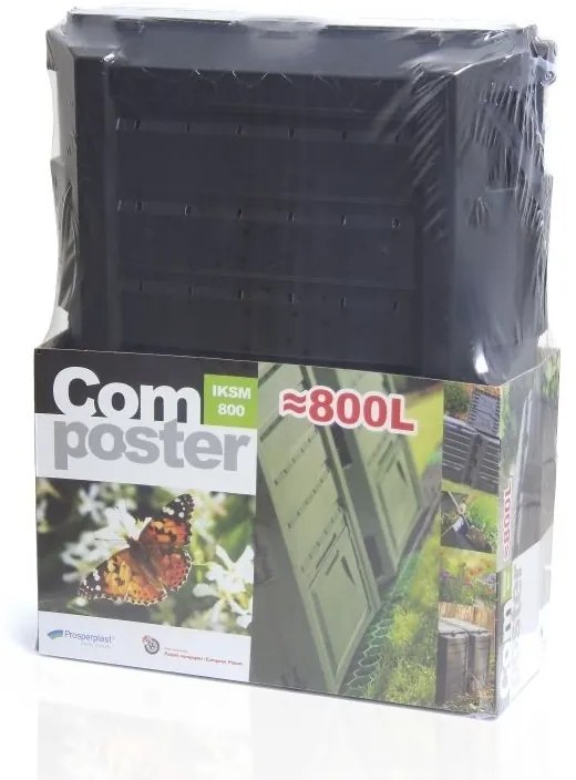 Compost, 800 l, negru