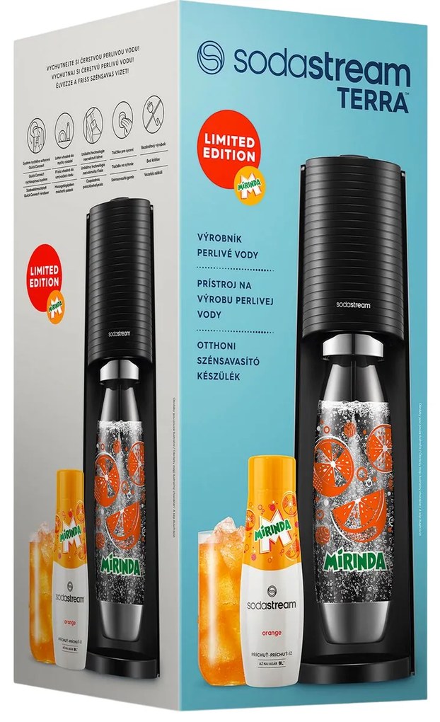 Aparat Sodastream Terra Negru Mirinda MegaPack CQC