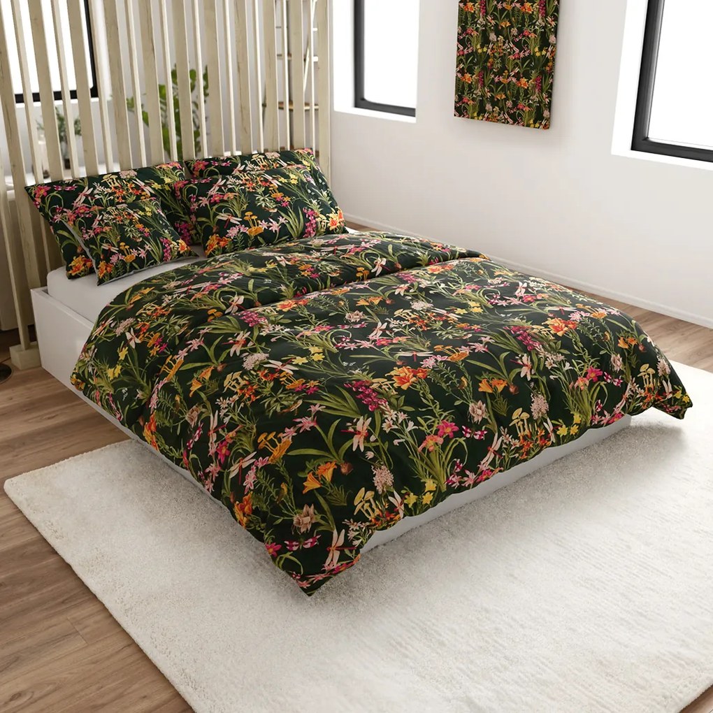 Lenjerie de pat din microfibra MYSTIC GARDEN verde inchis Dimensiune lenjerie de pat: 70 x 90 cm | 140 x 200 cm