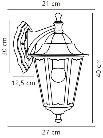 Lampă de perete de exterior Nordlux CARDIFF 1xE27/60W/230V IP44