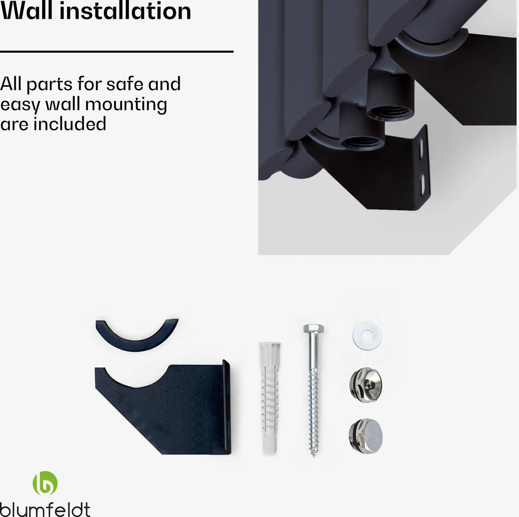 Blumfeldt Tallheo, 100 x 60, radiator, radiator tubular, 1445 W, apă caldă, 1/2