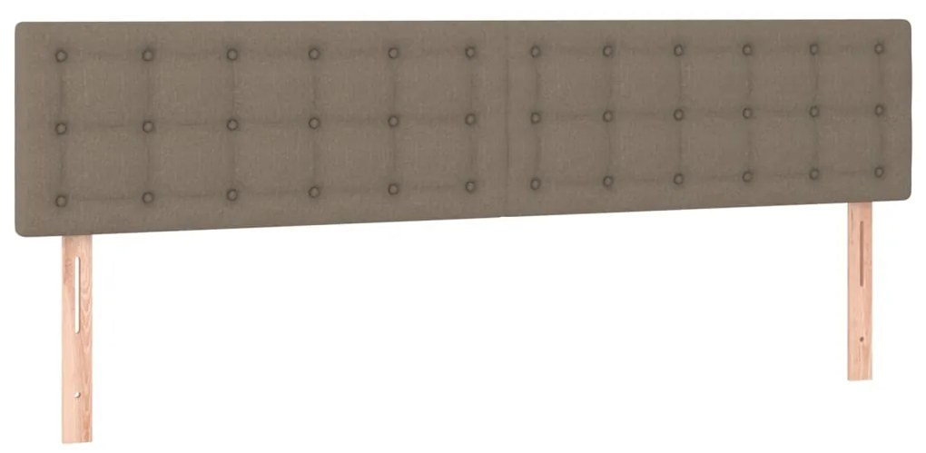 vidaXL Tăblii de pat, gri taupe, 200x5x78/88 cm, textil