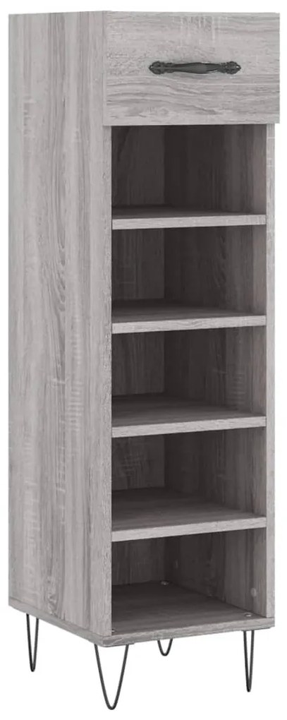 vidaXL Pantofar, gri sonoma, 30x35x105 cm, lemn compozit