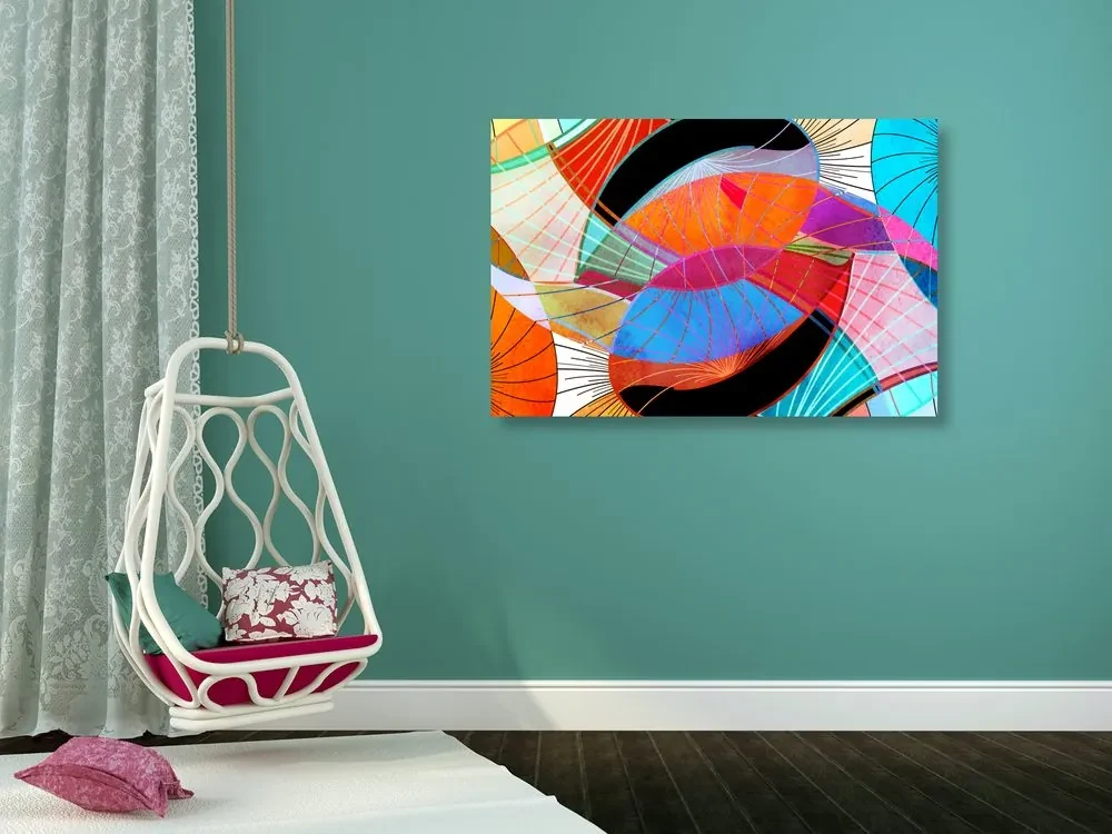 Tablou abstracție viu colorată