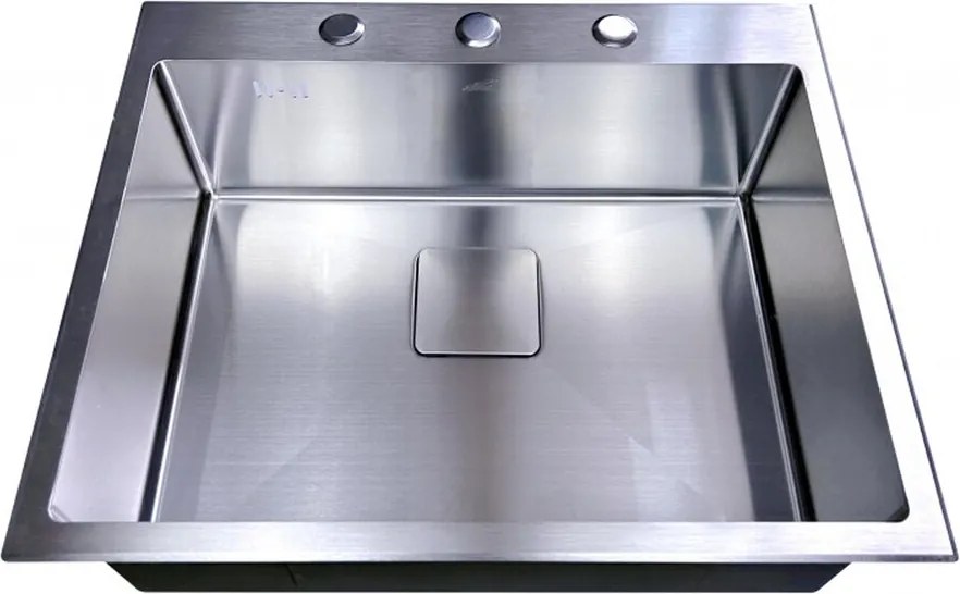 Chiuveta inox Inter Ceramic cu o cuva fara picurator finisaj inox satinat 60x50 cm