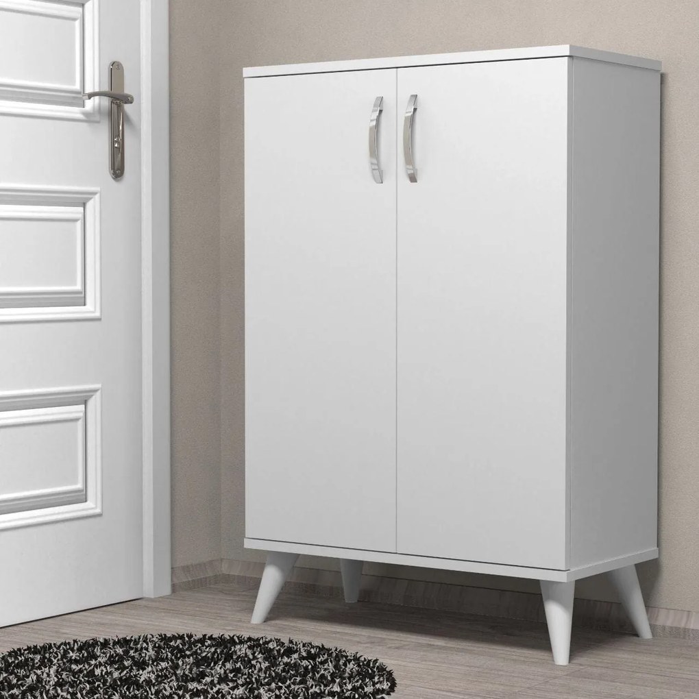 Pantofar AYK0101, alb, PAL, 72x34x109 cm