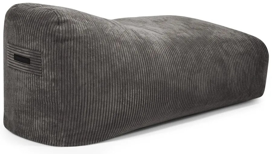 Fotoliu bean bag verde cu tapițerie din catifea reiată Snug 130 – SLOWDOWN