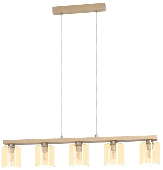 Eglo 901292 - Lustru suspendat pe cablu CASTRALVO 5xE27/28W/230V