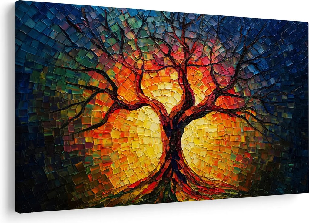 Tablou - Arborele vieții în mozaic (90x60 cm)