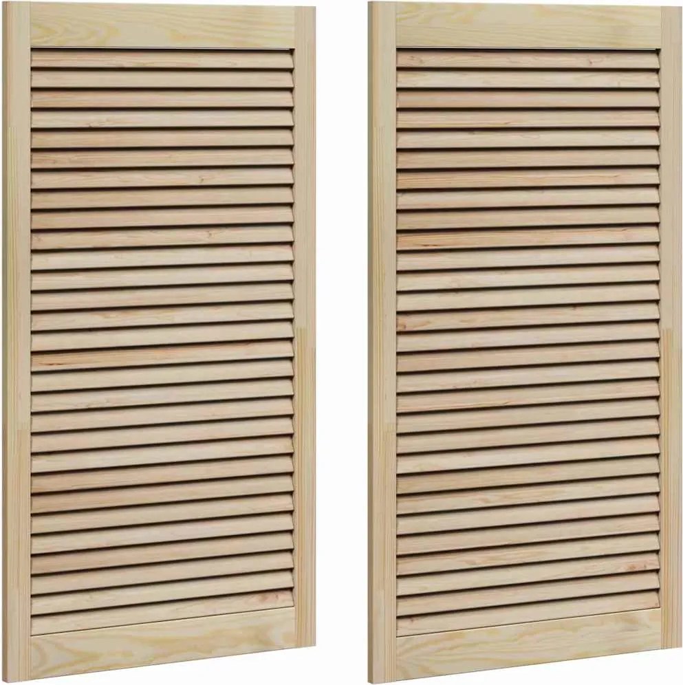 vidaXL Ușă de Dulap cu ușă 2 pcs natural 110 x 2,1 x 59,5 cm