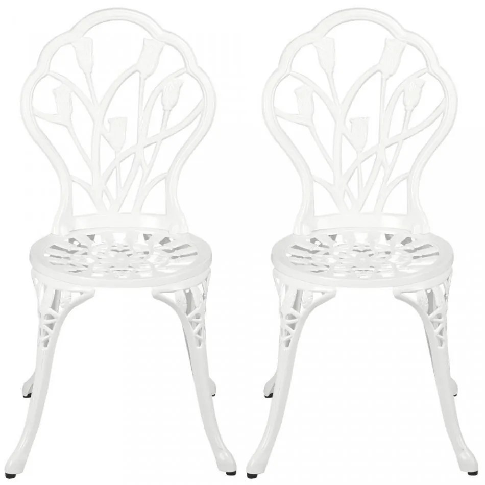 SEGA201 - Set Masa si scaune gradina, terasa, balcon, bistro - Alb