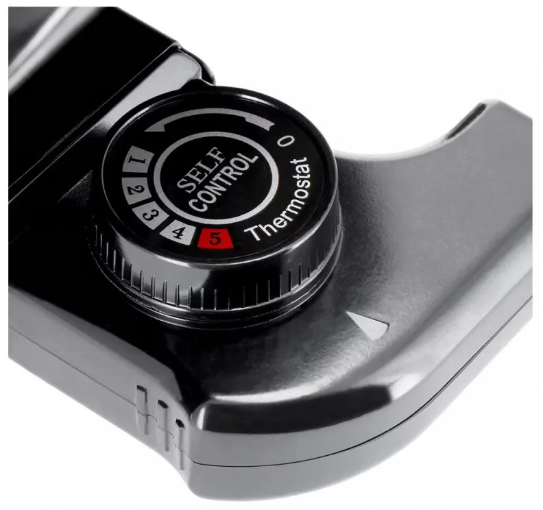 Tigaie electrica Oliver Voltz OV51010A, 1650 W, 5,5 litri, 5 nivele, Termostat, Negru/Argintiu