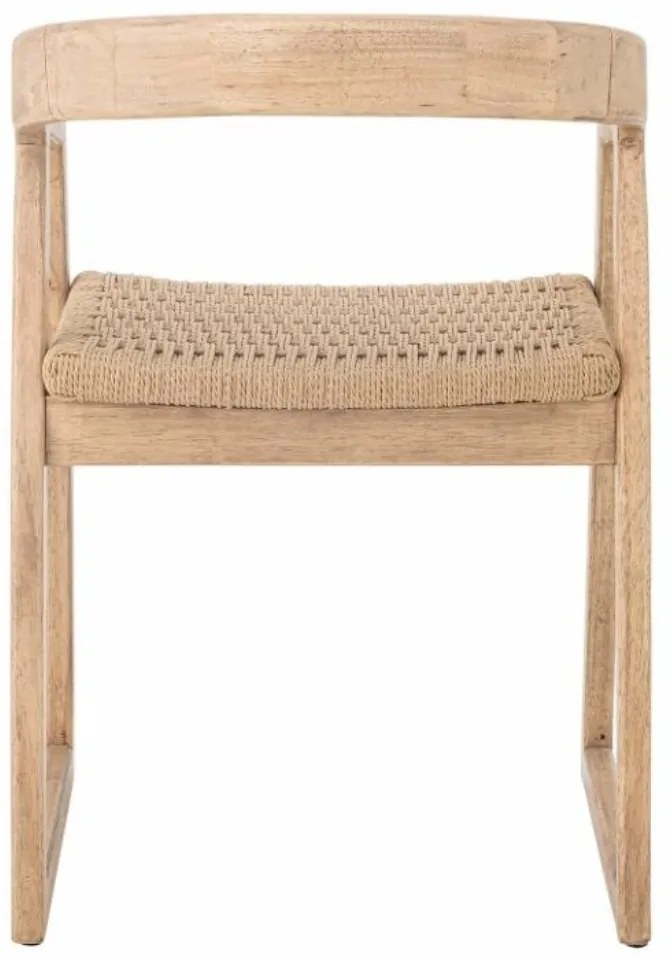 Scaun dining, natur, din lemn de cauciuc, Serrone