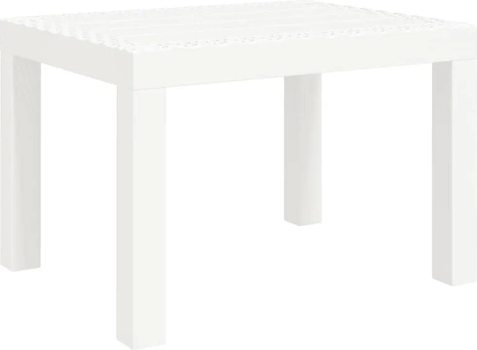 vidaXL Masă de grădină, alb, 59x47x40 cm, PP