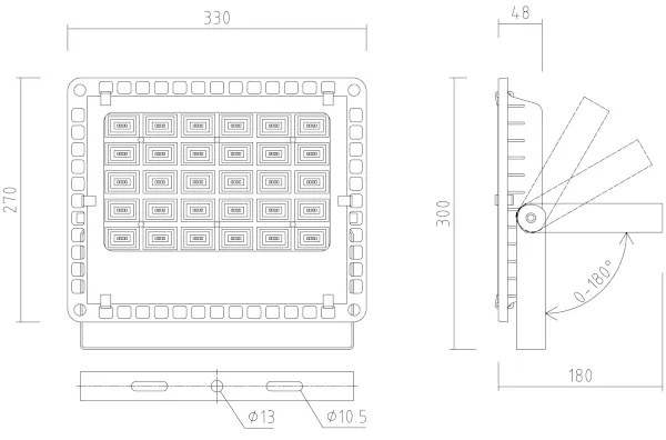 APLED - Proiector exterior LED PRO LED/100W/230V IP66 10000lm 6000K