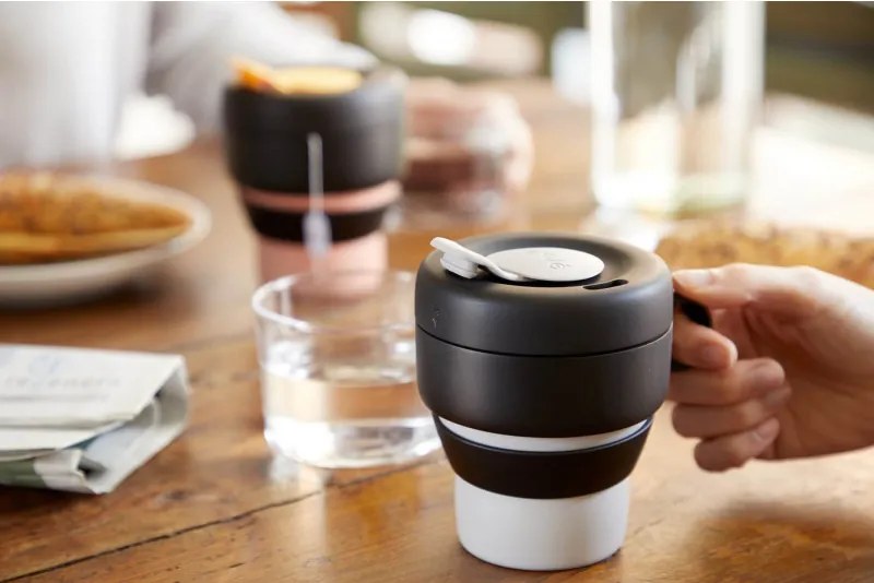 Cana pliabila Lekue On The Go 1010232, 350 ml, -20/+100 °C, Inchidere ermetica si etansa, Gri