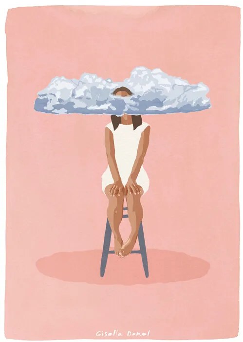 Ilustrație Pink Meditation, Giselle Dekel