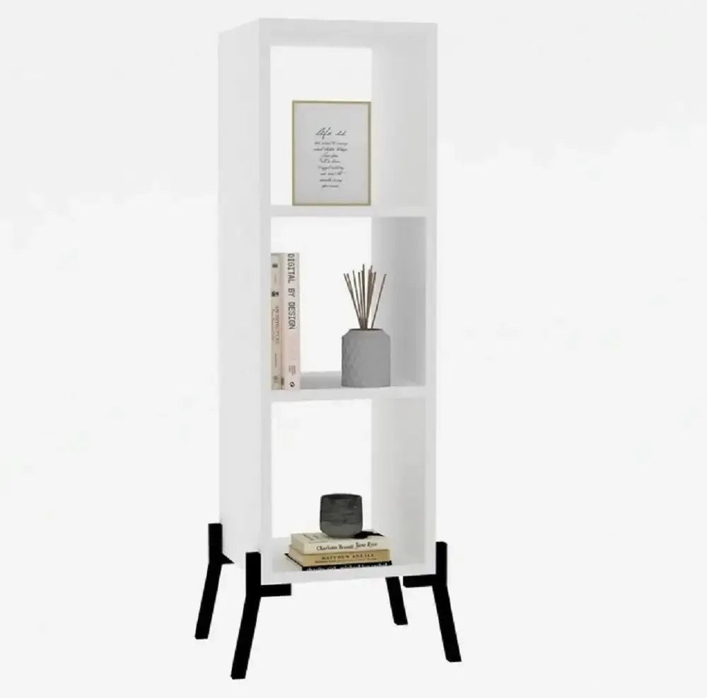 Comoda tv si biblioteca Gordon culoare alb 101 cm