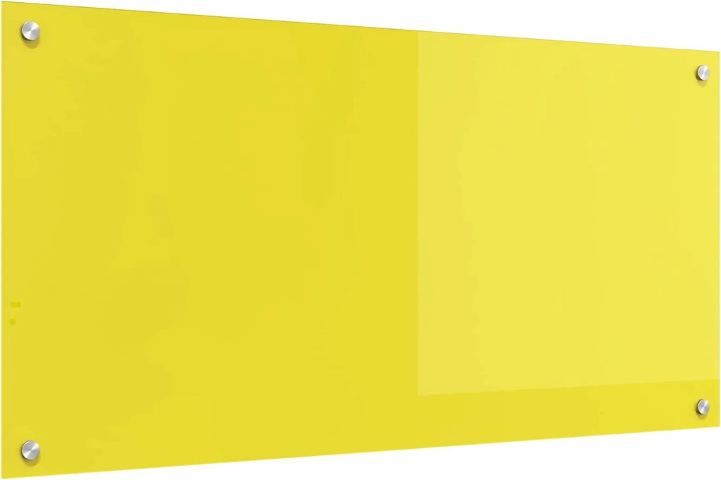 vidaXL Panou de bucătărie Galben 100 x 50 cm sticlă securizată