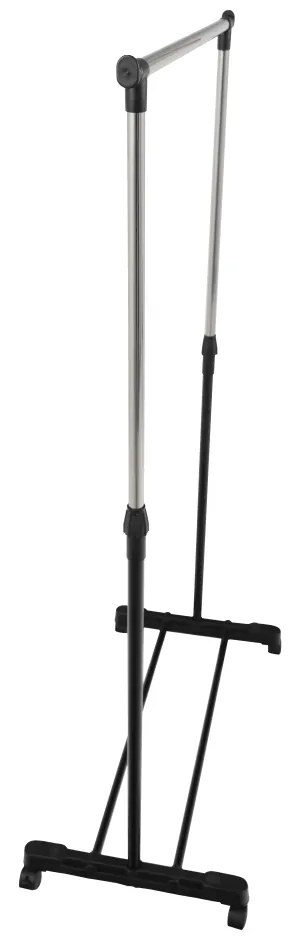 Cuier mobil, inox/plastic negru, DOLFO NEW