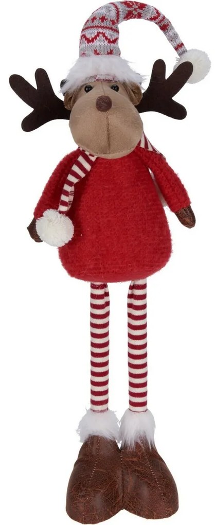 Ren de Crăciun Barney, picioare telescopice, 49 cm