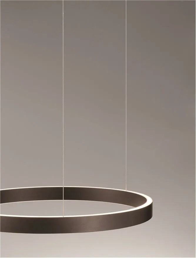 Lustra LED circulara ELOWEN 60cm, maro