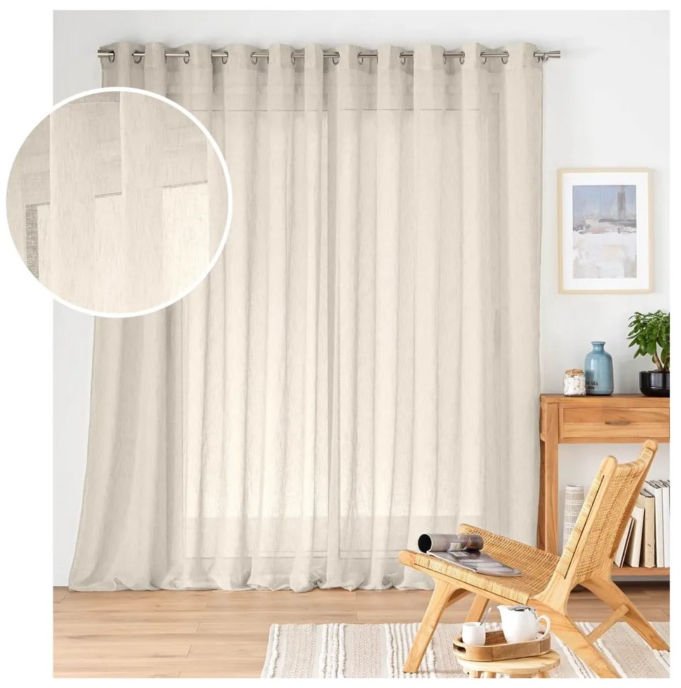 Perdea în culoare naturală 400x240 cm Carlin – douceur d'intérieur
