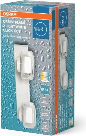 Osram - Aplica LED pentru baie ORBIS FLAME 2xLED/5,5W/230V IP44 albă