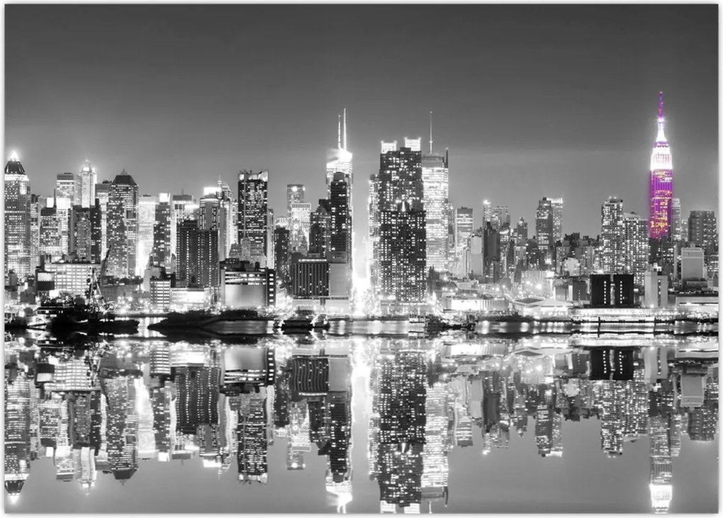 Tablou - New York și zgârie-norii mov (70x50 cm)