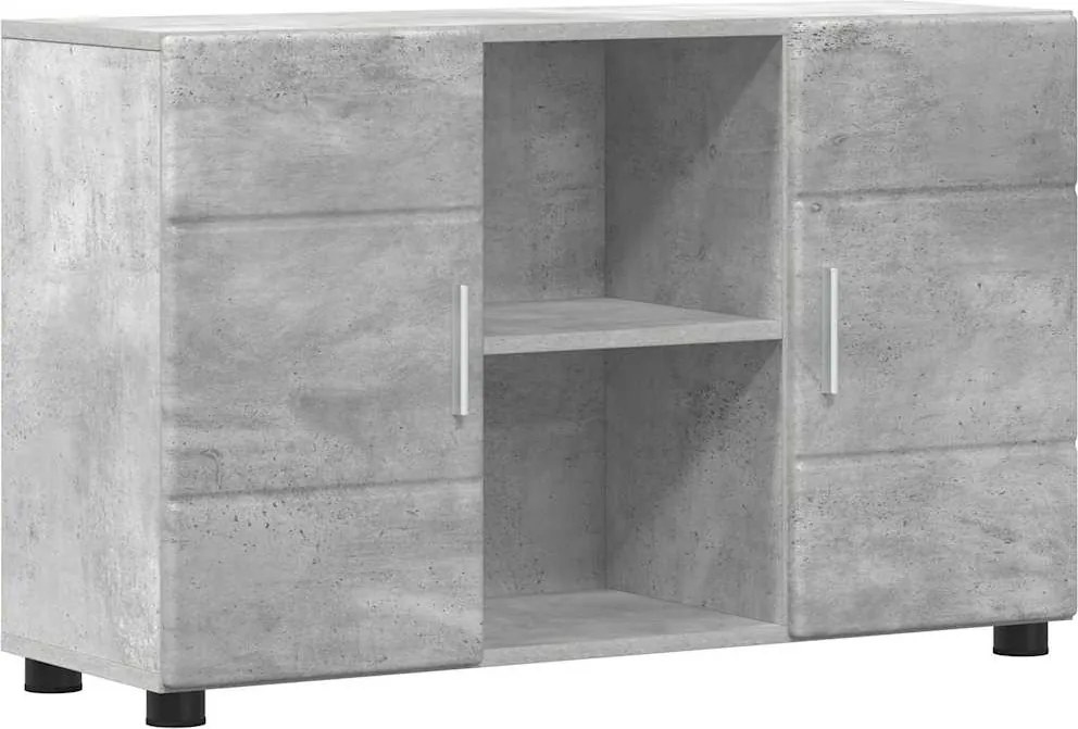 vidaXL Bufet FLORIN Gri din beton 88,5 x 30,5 x 55,5 cm Lemn compozit