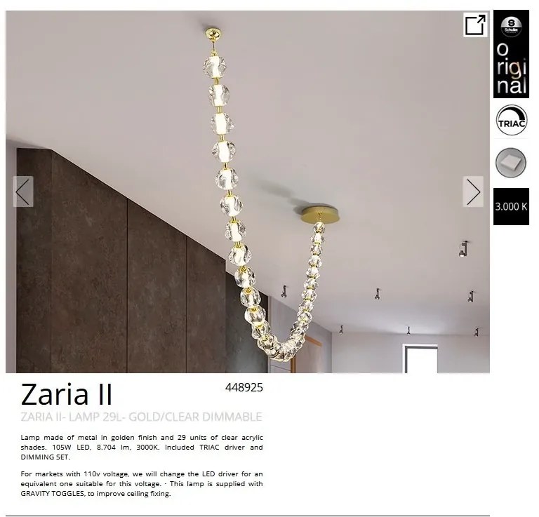 Lustra LED suspendata design modern Zaria II