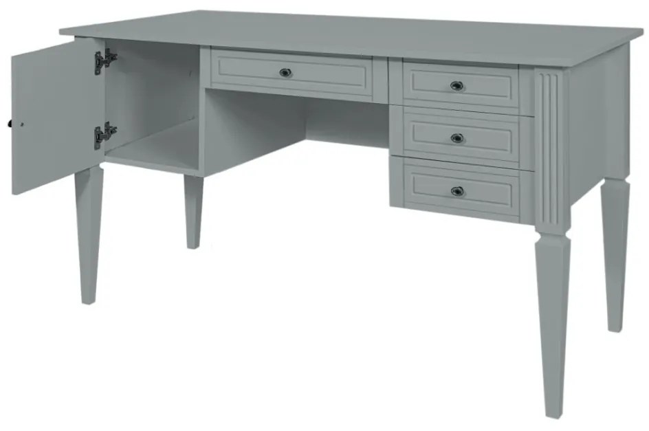 Birou elegant Ines gri L132 cm