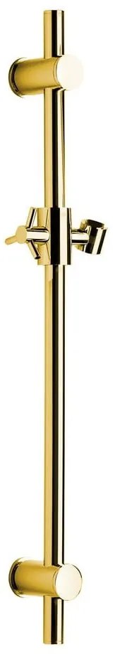 Tijă de duș aurie de montat pe perete din alamă 70 cm cu suport glisant – Sapho