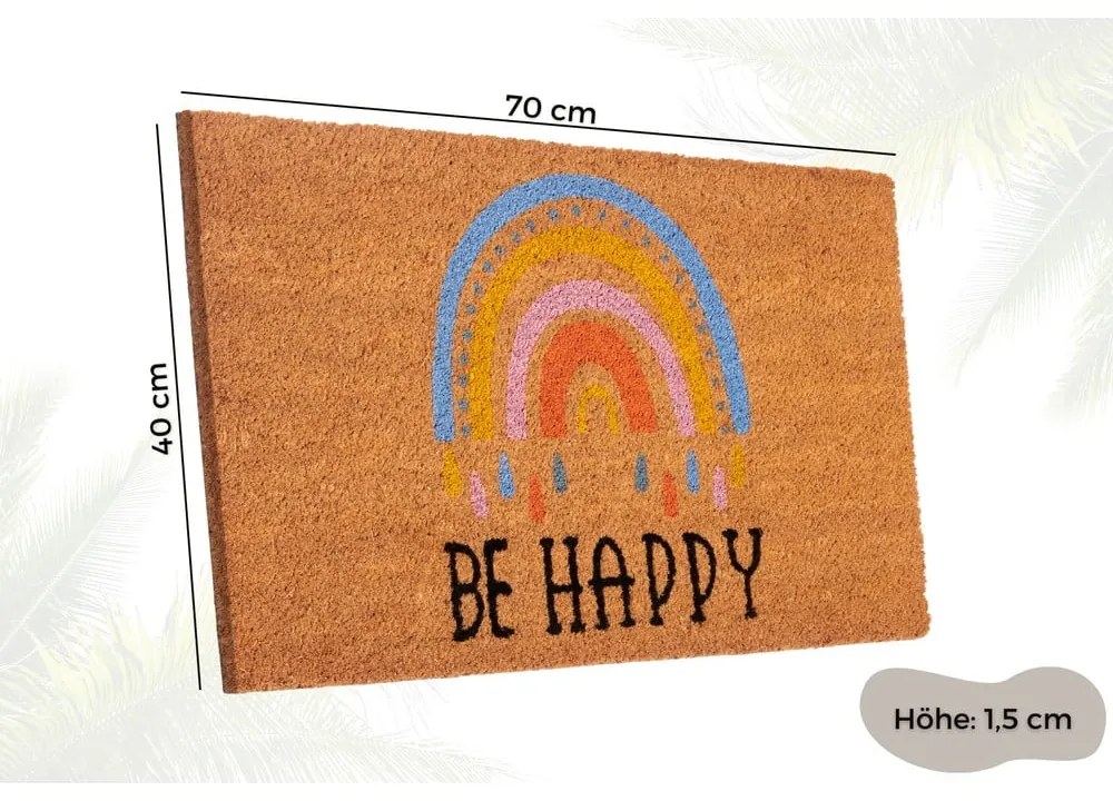 Covoraș de intrare din fibre de nucă de cocos 40x70 cm Be Happy – Hanse Home