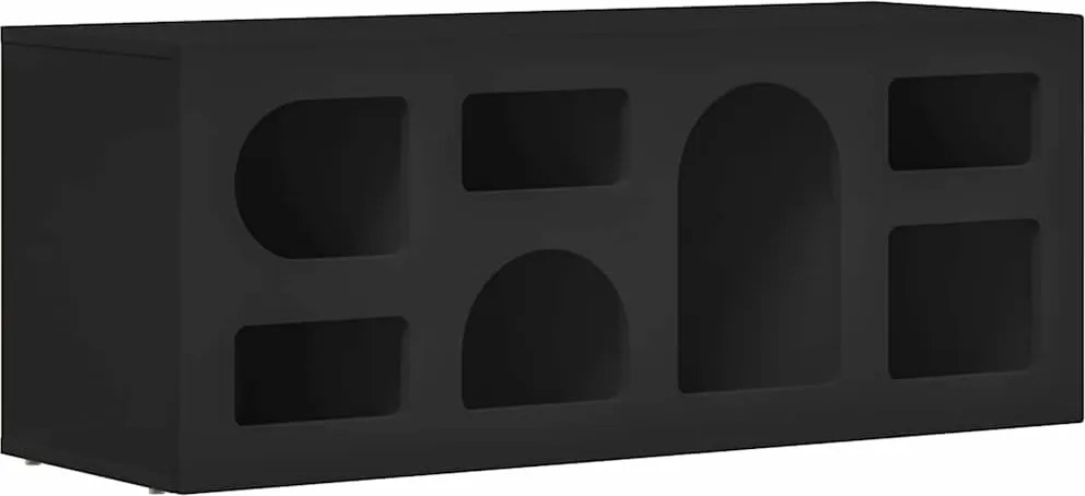 vidaXL Cabinet TV Negru 100 x 35 x 40 cm Lemn compozit