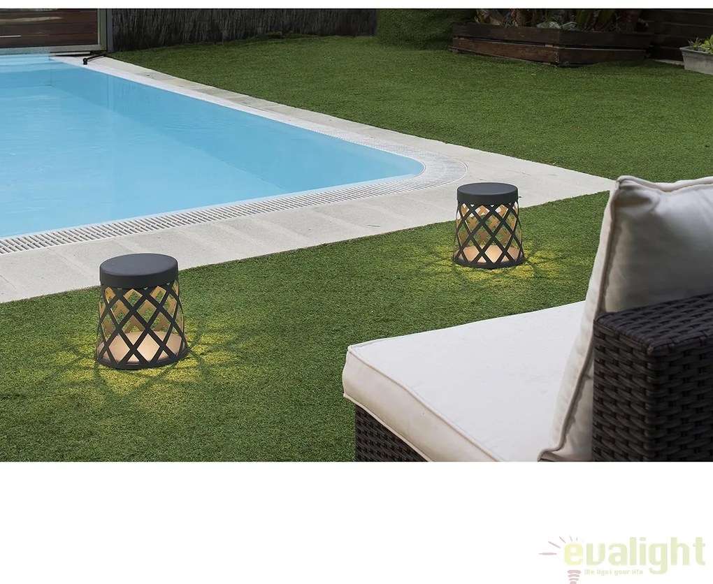 Mini stalp LED de exterior design modern ambiental IP65 SHADOW 25cm