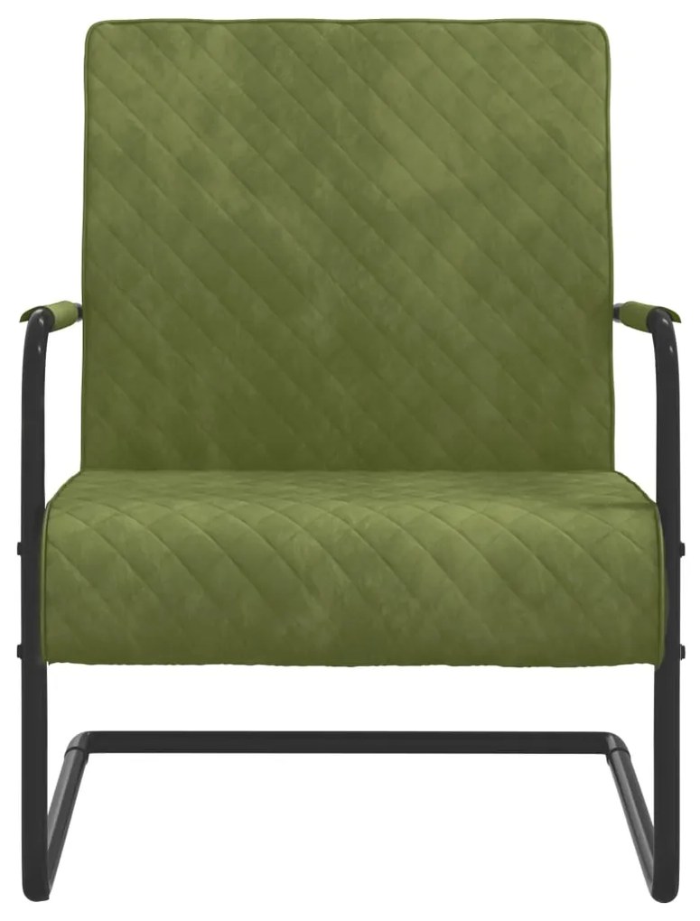 325727 vidaXL Scaun tip consolă, verde deschis, catifea