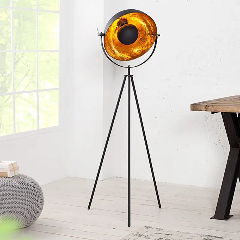 LAMPADAR DESIGN RETRO Studio negru/ auriu A-36617 VC