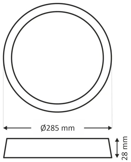 Plafonieră LED/24W/230V 4200K