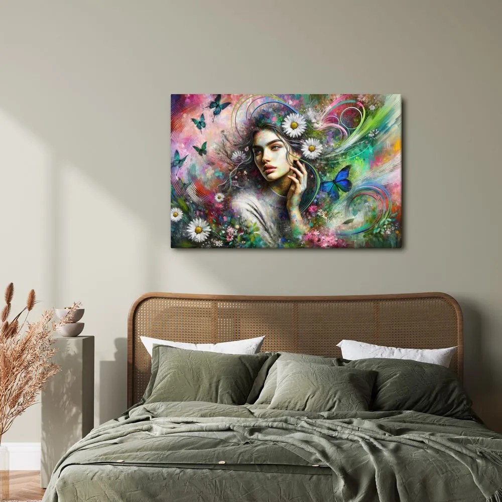 Tablou armonie florală cu fluturi