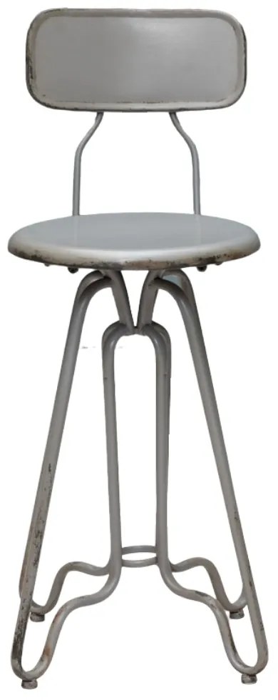 Scaun de bar, din metal, cu aspect vintage Valery